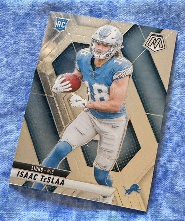 2025 Panini Mosaic Isaac TeSlaa Rookie Card #319 Detroit Lions (RC)