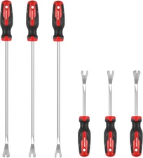 6Pcs Heavy Duty Trim Removal Tool, Upholstery Trim Panel -3Pcs Short,3Pcs Long