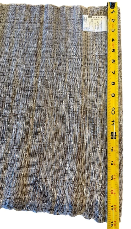 Pottery Barn Gold Metallic Hemp-Cotton Table Runner Placemat Set of 4 Cottage - Image 3 of 4