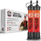2 Emergency Water Filter Straws – Lightweight, Reusable, 1800 Gallon Capacity