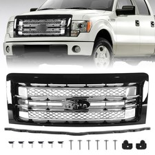 New Tuxedo Black Front Bumper Grille For 2009-2013 2014 Ford F-150 F150 Platinum