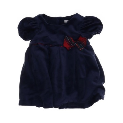 Max Studio, Kleid, Größe: 86, Blau/Rot/Grün, Polyester, Samt, Mädchen #nf9