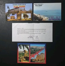 Vintage Alfa Tango AT QSL Card Set Italy Sicily IG9 Agrigento Letter 4 Pieces