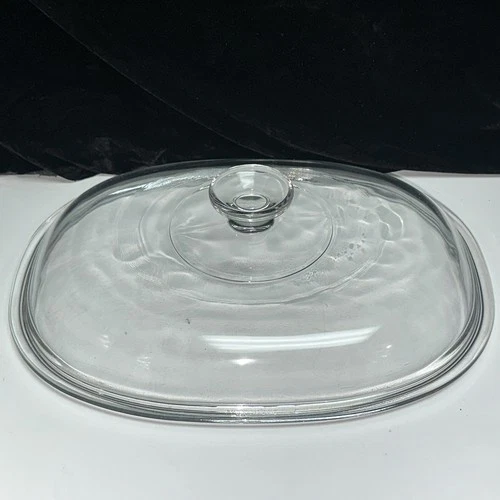 Vintage Pyrex F-14-C Clear Glass Rectangular Casserole Dome Replacement Lid
