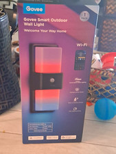 Govee Smart Outdoor Wall Light LED 1200lm Wi‑Fi Matter Hardwired Black