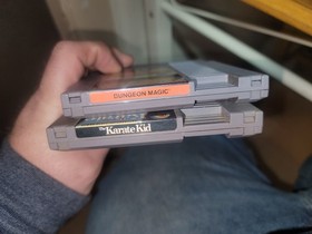  NES, Random Lot of 2,  Cartridges ONLY, Working Dungeon Magic  Karate  Kid