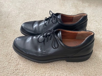 Ecco Holton Apron Toe Tie Black Oxford Lace-Up Shoes Black Size 47 EU 13 US