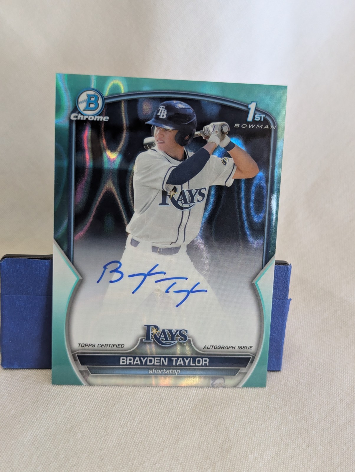 Brayden Taylor 2023 Bowman Draft Chrome Aqua Lava Auto Card /199 #CDA-BT