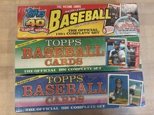 Lot of 3 Factory Sealed Topps Baseball MLB Sets 1989 1990 And 1991 Topps