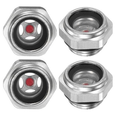 Ölansicht für Luftkompressor M16 x 1,5 mm aus gehärtetem Glas - 4er Set