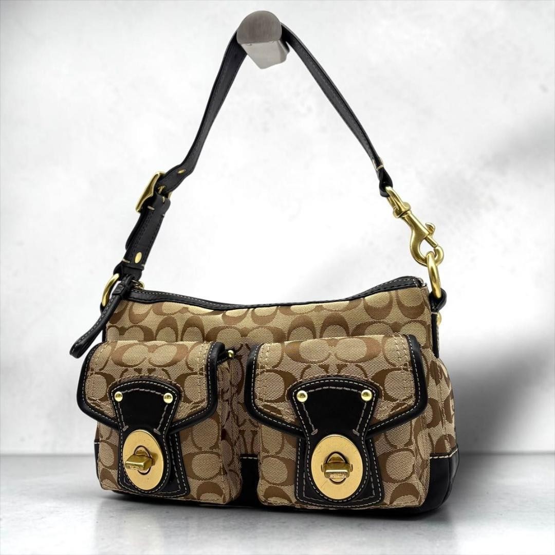 極美品　COACH Legacy Hand Bag Signature 65th Coach Signature Legacy 65th Shoulder Bag | eBay