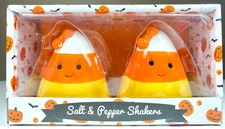 Transpac Little Village  Halloween Fall Candy Corn Salt & Pepper Shaker Set
