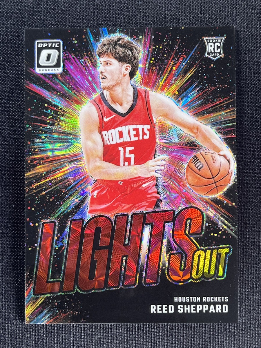 2024-25 Panini Donruss Optic Reed Sheppard #13 Red Gold Choice Lights Out RC /99