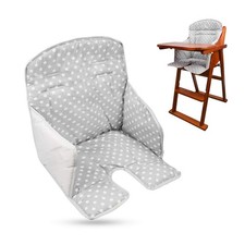 High Chair Cushion, High Chair Seat Cover for Baby Dining Hair Gray Star