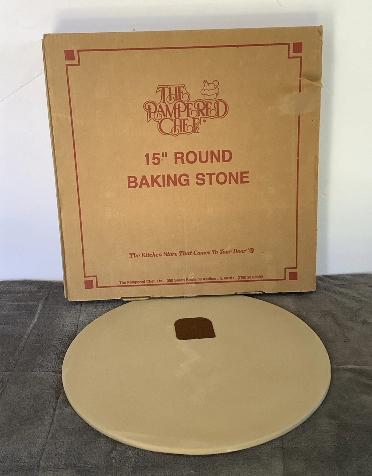 Pampered Chef Large 15” Round Baking Stone #1370 Family Heritage Pizza NEW
Opens in a new window or 