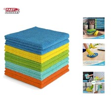 Microfiber Cleaning Cloth, 10PK, Soft Absorbent Rags, Microfiber Towels for C...