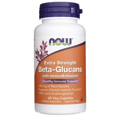 Now Foods Beta-Glucan mit ImmunEnhancer, Extrastärke - 60 vegetarische Kapseln