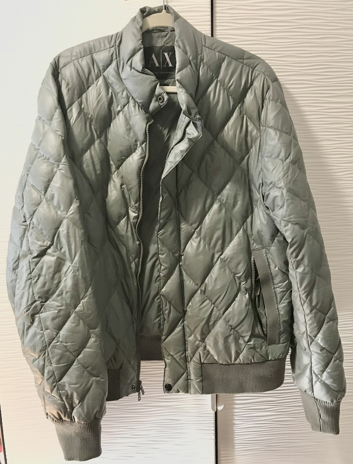 Armani Exchange A/X Mens Coat Gray Jacket Size XL Ext… Gem