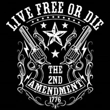2nd Amendment 1776 Live Free or Die Tee Shirt Big & Tall Small Pro Club Shaka T