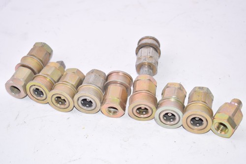 Lot of 9 Snap-Tite Quick Connect Coupling Fittings, Mixed Lot, Mixed Sizes 