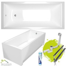 Badewanne Rechteck Tami Acrylwanne 140 - 200 x 80 90 Schürze Füße Siphon GRATIS