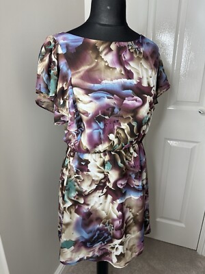 Perfectly Petite By George elegant Multicoloured smart dress Size 12