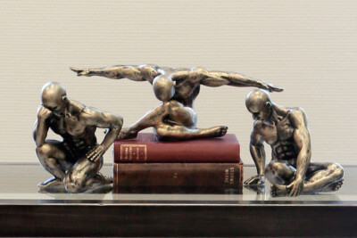 Gilde Skulptur Workout Champagner Mannmotiv Figur Sport (#319 S)