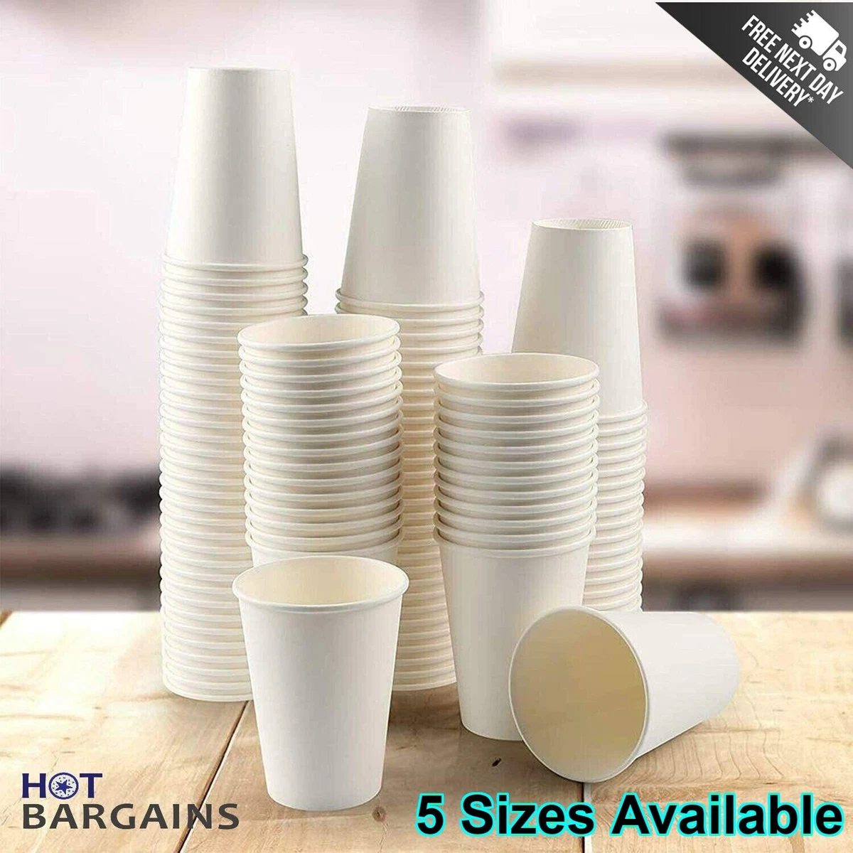 Plain / Printed Disposable Paper Cup, Capacity: 100 ML, Size