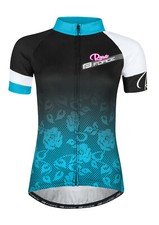 Damen Fahrrad Trikot Radtrikot Kurzarm Kurz XS-XXL Blau Lady Bike Rad Radshirt