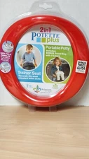 NEW Sealed Kalencom Potette Plus 2-in-1 Travel Portable Potty Training Seat, Red