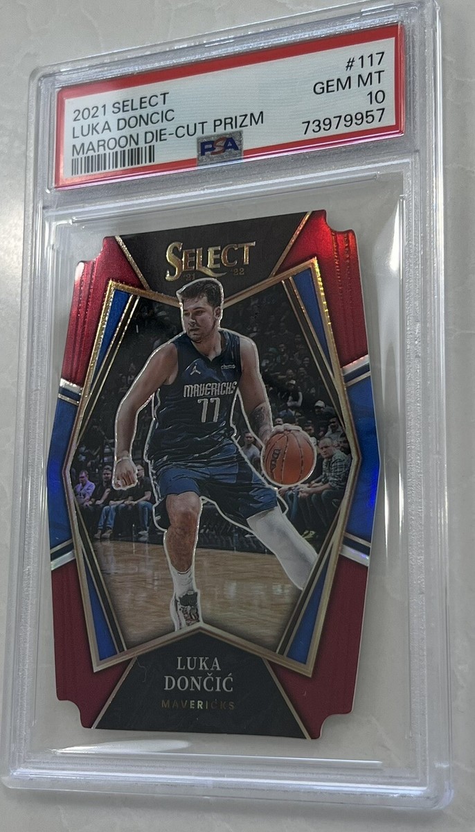 2021 Panini Select Luka Doncic #117 RED HOLO /175 Die-Cut - PSA 10