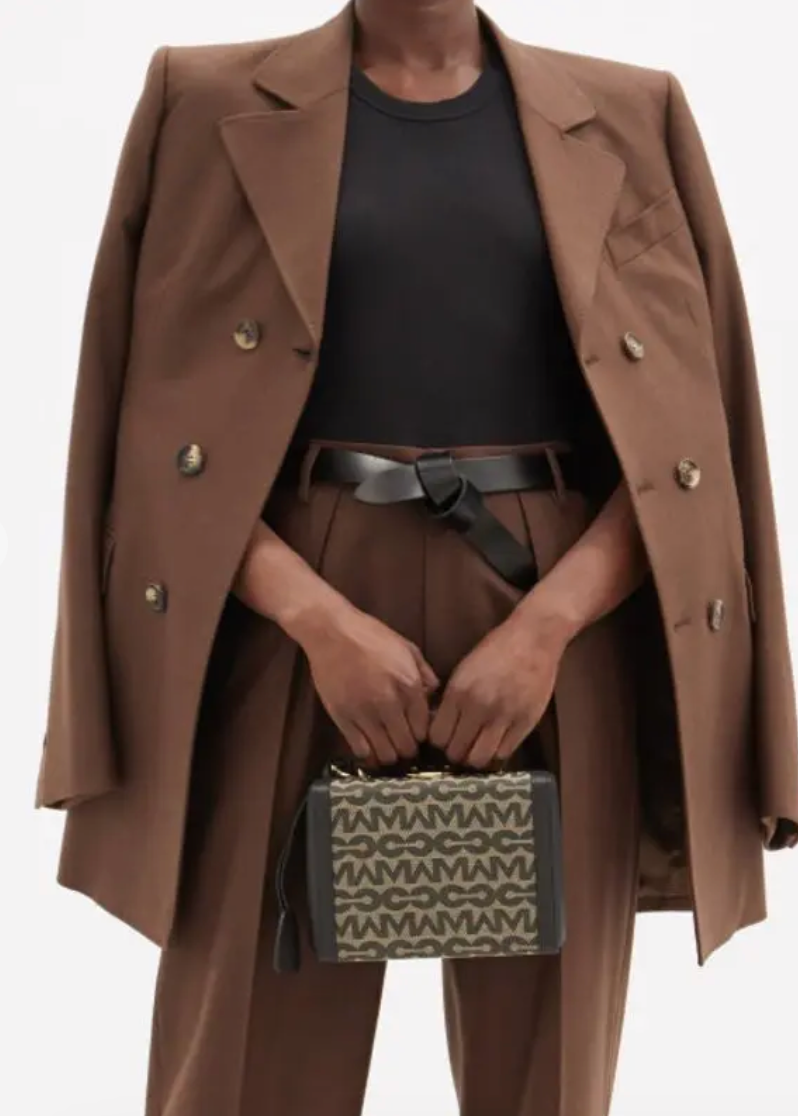 NEW MARK CROSS - Grace Small Logo-Jacquard & Leather Box Bag NEW MARK CROSS - Grace Small Logo-Jacquard & Leather Box Bag
