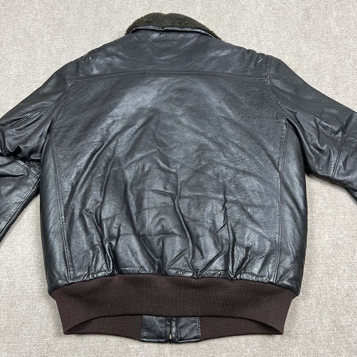 Vintage 80s LL Bean G1 Brown Leather Flight Bomber Jacket Vintage 80s LL Bean G1 Brown Leather Flight Bomber Jacket