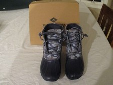 Sperry Saltwater Boot Navy Camo Girls Size 3M EUR 35M Excellent