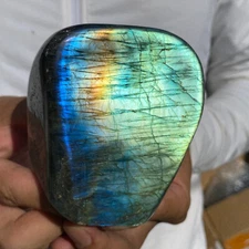 510g Natural Labradorite Quartz Crystal Freeform Mineral Specimen Healing