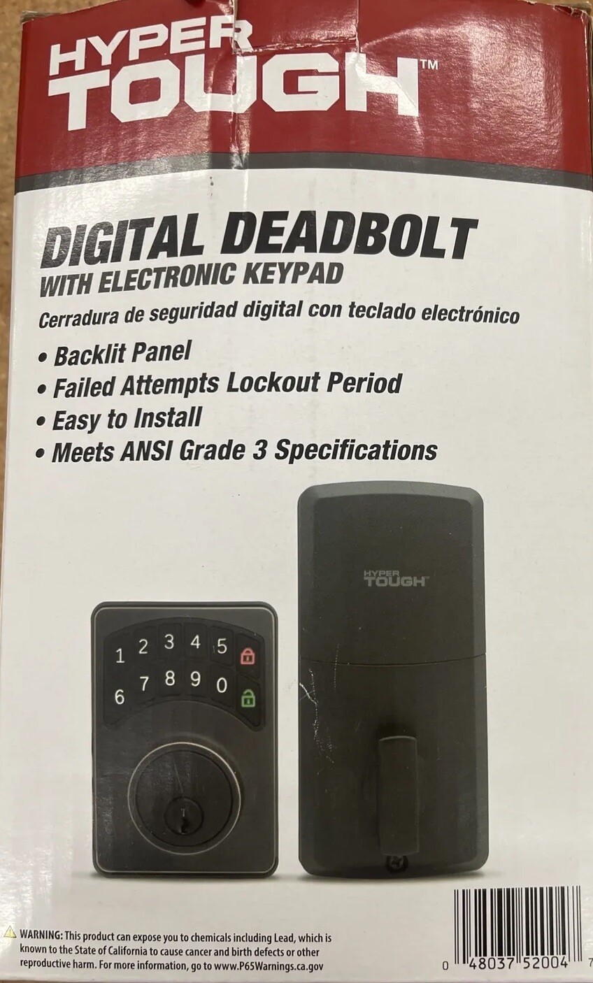 HYPER Tough Digital Deadbolt With Electrical Keypad (1752004) for sale