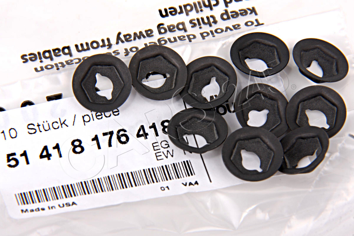 Genuine BMW General Purpose Body Retainer Nut Grommet 10 Pcs 