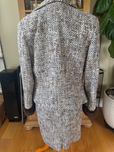 Vintage Jules of Margate 2 Piece Suit Multi Color Tweed-Like Fabric S10 - Picture 8 of 11