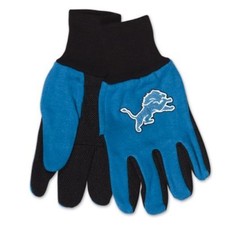 NFL Detroit Lions Adult Two Tone Utility Gloves New Style Pair 