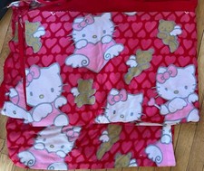 Hello Kitty Fleece Red  Pink Twin Duvet Set Bedding Sheets