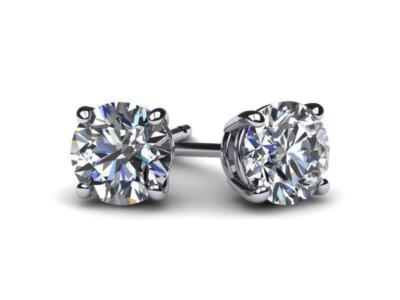 IGI Diamond Earrings VVS2 E Round Ctw Lab Created 14k White