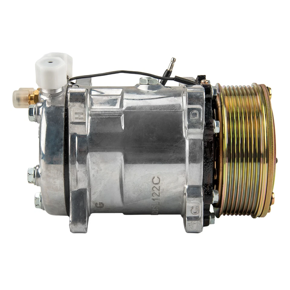 Compresor de aire acondicionado con embrague para Freightliner MB60 1992-1994 Foto 3 de 4