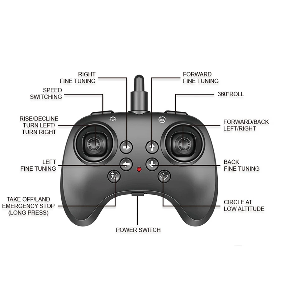Remote Control Aircraft Quadcopter Aircraft Model Glider Foam Drone Kid's Toys - Image 4 of 4