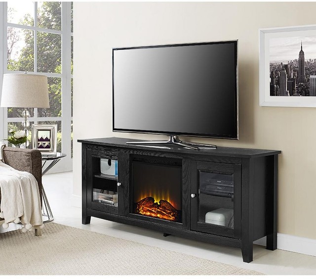 Electric Fireplace Tv Stand Entertainment Center Adjustable