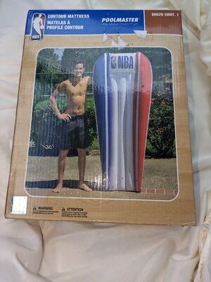 Poolmaster 88619 Classic NBA Logo Contour Mattress Pool Float New In Box