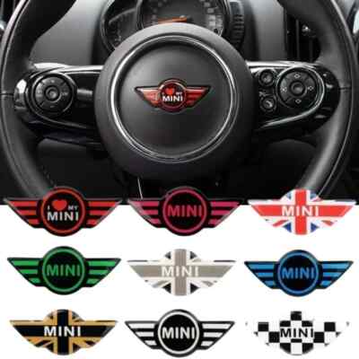 1pc Car Steering Wheel Center Badge Sticker for Mini Cooper John Cooper Works