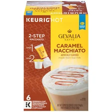 Gevalia K Cup Coffee Caramel Macchiato With Froth Packets - 6 Ct - Pack of 6