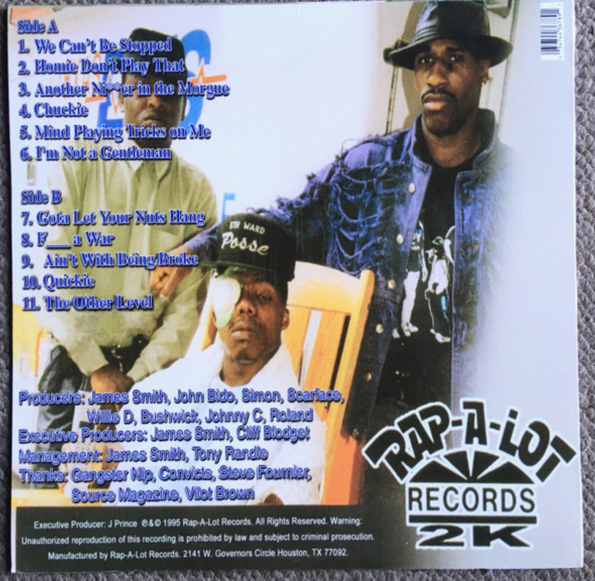 Geto Boys – We Can't Be Stopped (reissue) Rap-A-Lot Records