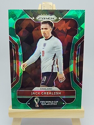 Jack Grealish 2022 FIFA World Cup #87 Panini Rewards Green Ice
