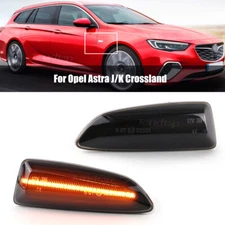 For Opel Astra J K Vauxhall Front Smoked LED Side Marker Light Turn Signal Lamp